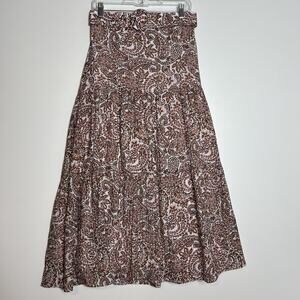 Minkpink Paisley Belted Jedda midi skirt Size L